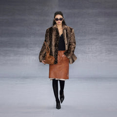 Wcoumq | Retro Fawn Pattern Fur One-Piece Suit for Women – Stylish and Cozy Retro Outerwear