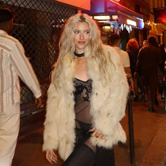 Wcoumq | High-End Imitation Fox Fur Coat for Women – European & American Style Hot Girl Warm Spring & Summer Jacket