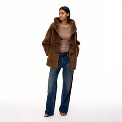 Wcoumq | Wool Warm Non-Pressing Plate Button Lamb Wool Casual Jacket – Cozy Winter One-Piece Jacket for Women
