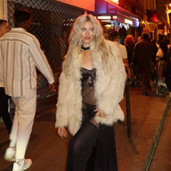 Wcoumq | High-End Imitation Fox Fur Coat for Women – European & American Style Hot Girl Warm Spring & Summer Jacket