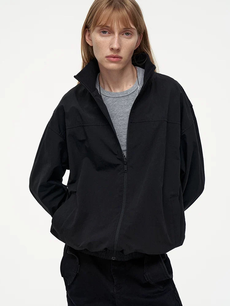 Wcoumq | Luxurious Cloud-Shaped Silhouette Thin Sports Style Jacket – Casual Textured Women’s Lightweight Jacket