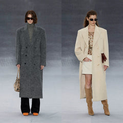 Wcoumq | Retro Double-Breasted Woolen Coat with Gun Lapel & Wide Shoulders – New In 12.10